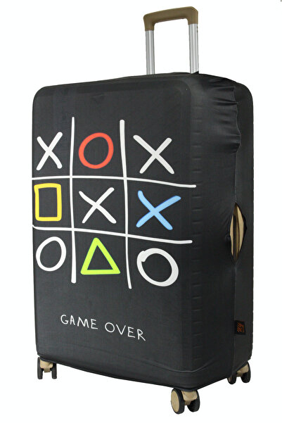 MY SARACİYE (My#154 GAME OVER) VALİZ İÇİN KILIF Siyah-Kabin Boy