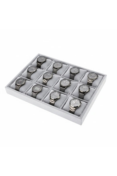 MeGass Dekor Yerli Üretim Tokyo Model Süet Kumaş Gri 34/24 Cm Yastıklı Çekmec...