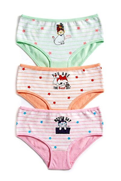 Öts Chiloți pentru fete, 3 piese, imprimați (96% bumbac - 4% elastan)