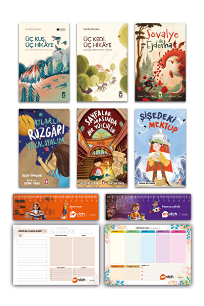 Timaş Çocuk 3. 4. Sınıf Hikaye Okuma Seti 6 Kitap - Üç Kuş Üç Hikaye - Üç Ked...