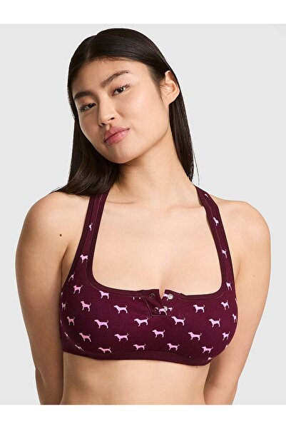 PİNK Pamuklu Racerback Bralet