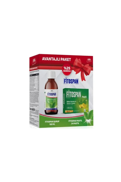 fitospan Bitkisel 100 ml Şurup + Bitkisel Ekstreler Vitamin C 24 Pastil