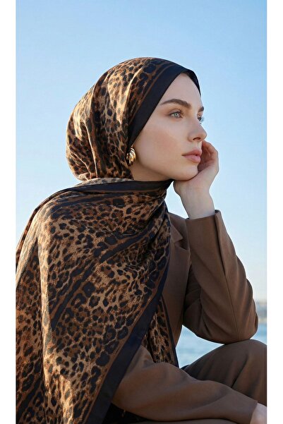modestoscarfs LEOPAR ŞAL CAMEL