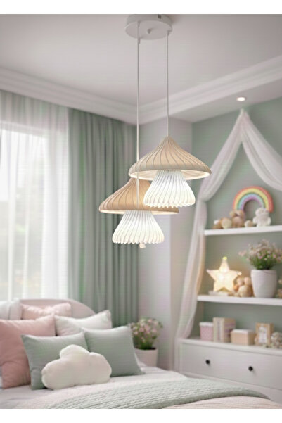 Rekatech Mantar Tasarımlı Çocuk Odası Avizesi - Çocuk ve Bebek Odası - E27 -M...