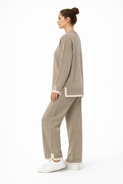 VAJESTO Women's Mink Stripe Double Knit Set