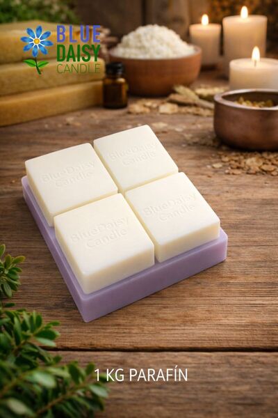 BlueDaisyCandle Hazır Parafin 1 Kg Parafin Mum Yapım Malzemesi , Kolay Kırıla...