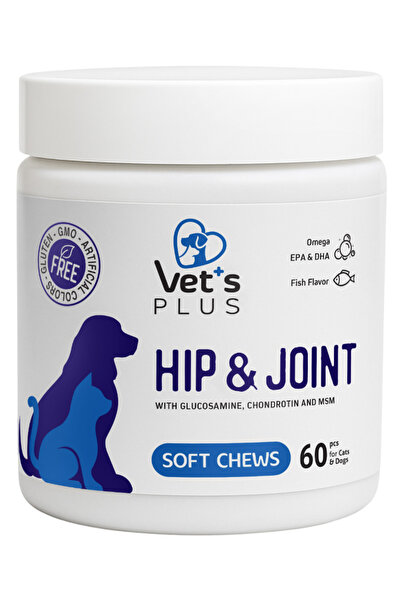 Vet's Plus Hip&Joint Çiğnenebilir Tablet 60'lı (Kolajenli Eklem ve Kemik Dest...