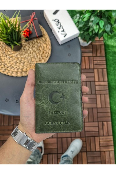 VİSSO 911 Hakiki Deri İsme Özel Pasaport Kılıfı Hakiki Deri Pasaportluk Deri ...
