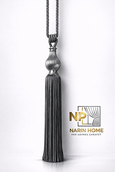 NP Narin Home مجموعة مزهرية سقف فضية مخططة باللون الرمادي الداكن وزخرفة متوسط...