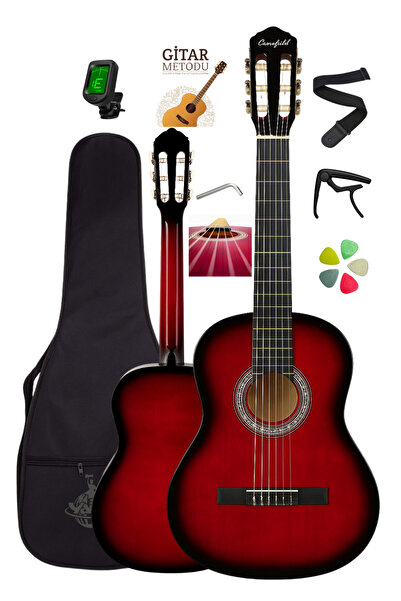 Campbell Klasik Gitar 4/4 Siyah Bordo (sap ayarlı)