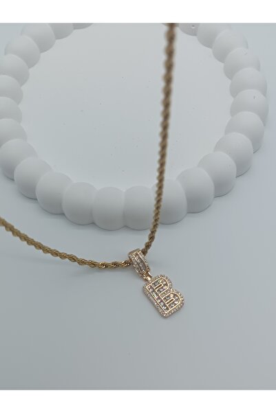 LAgül Aksesuar 316L Çelik Kararmaz Suya Dayanıklı Kalın Burgu Zincirli Gold T...