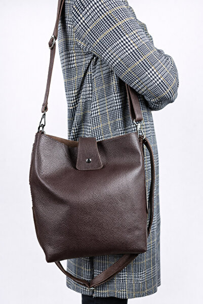 HBS 100& gerçek deri uzun askılı omuz çantası