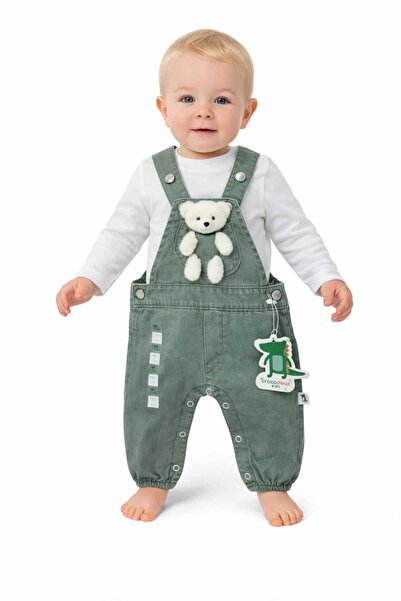 CROCODAYS Момчешки бебешки дънки с гащеризон, пълен с играчки