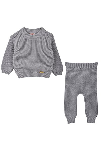 Minora طقم تريكو يونيسكس سيلانيك رمادي اللون من 6 إلى 24 شهرًا