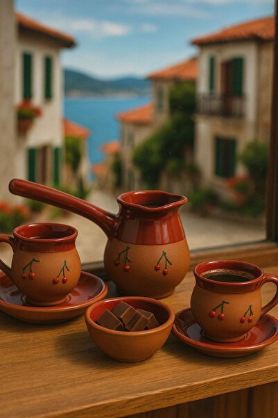 Bybaykuş Handmade Ceramic Turkish Coffee Cup Set 4 Pieces – Girl Request & Gi...