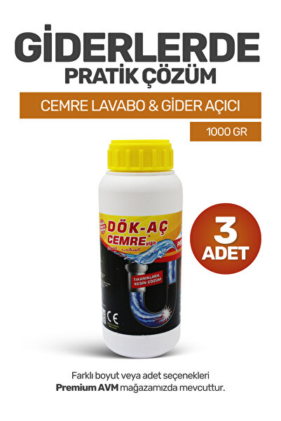 CEMRE YİĞİT (3 ADET) Cemre Lavabo & Gider Açıcı 1000 g | Dök aç, Mutfak Banyo...