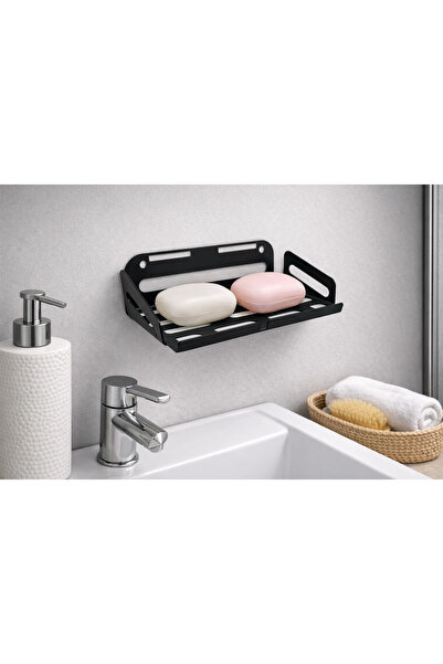 ardini Single Soap Dish with Self Adhesive and Screws Matte Black