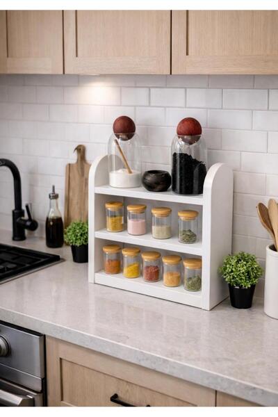 Kale tasarım Tezgah Üstü Çok Katlı Mutfak Rafı Düzenleyici Ve Alan Kazandıran...