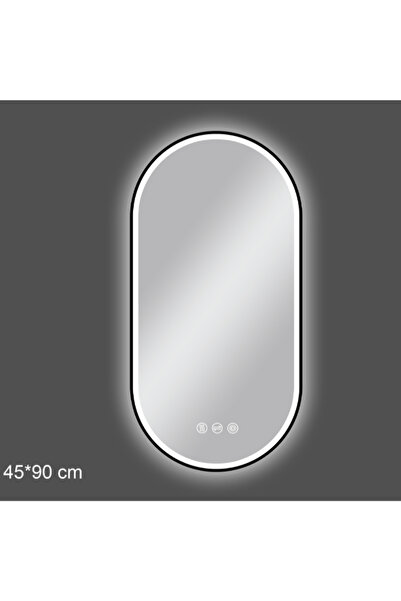 Aqua Drops مرآة حمام LED مستطيلة الشكل خالية من النحاس وصديقة للبيئة، مقاس 45...