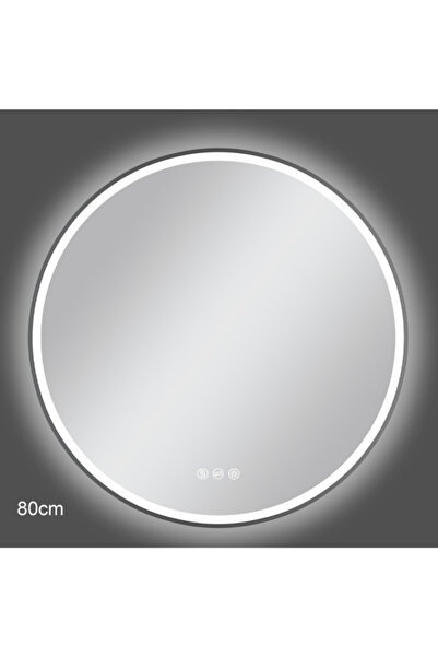 Aqua Drops Round Copper Free Environmental LED Bathroom Mirror 80cm