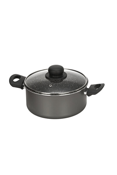 Lumenflon Marble Effect Aluminum Casserole with Lid 20cm