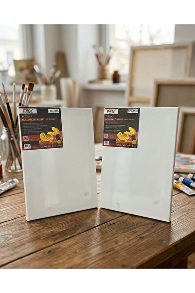 fcx Art 25x35 cm Tuval - 280 gr/m² Orta Doku Akrilik ve Yağlı Boya Uyumlu (2 ...