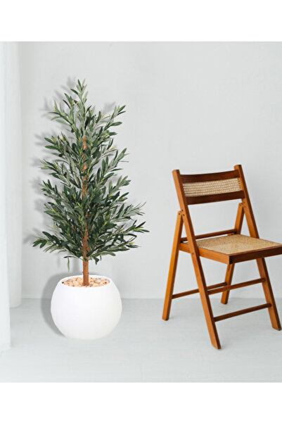DRAMA HOME 130cm tall artificial olive tree with an elegant round pot — a luxurious, realistic design for interior decoration