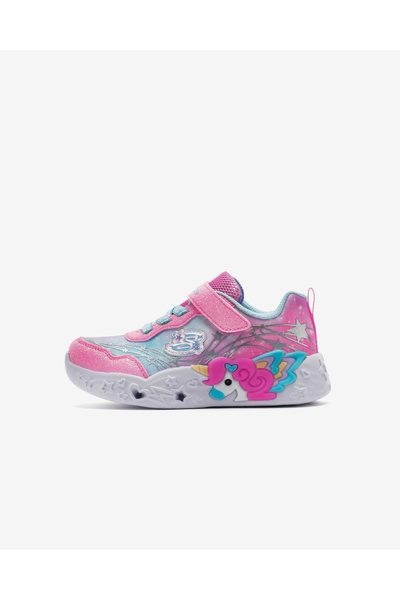 SKECHERS Unicorn Charmer - Li̇l Stellar Little Girls' Pink Light-Up Sneakers ...