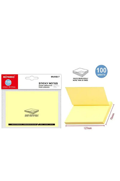 MOTARRO Sticky Notes MU002-7, Pastel Color Self-Adhesive Memo Pads for Office, School & Home