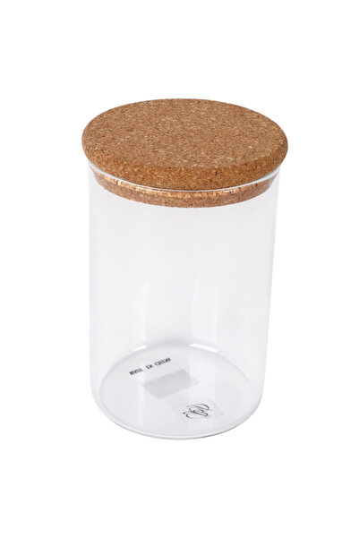 B&D Borosilicate Glass Jar with Cork Lid