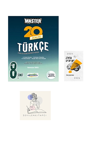 Okyanus Yayınları OKYANUS 8.SINIF TÜRKÇE 20Lİ DENEME+ZİHİN DENEME(SEVİLENKİTA...