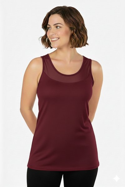 MRR MAJESTİC Tulle Necklace Thick Straps Women's Tank Top