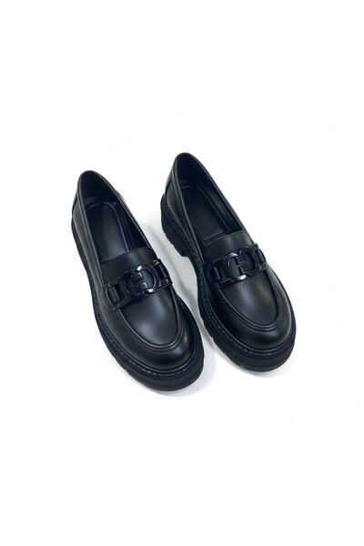 KS KADİR SARAÇ Women's Black Casual Loafer Shoes