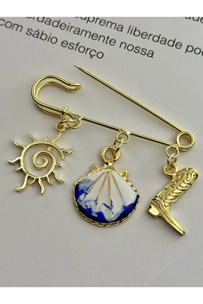 roshel Güneş Temalı Broş İskoç İğnesi Yaka İğnesi Charmlı İğne Çengelli İğne ...