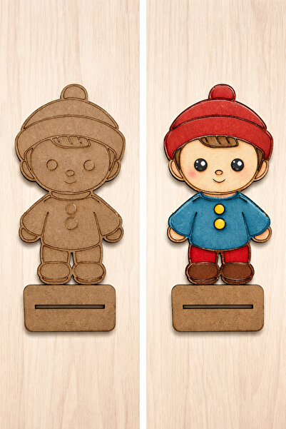 Tuvalia 1 adet Erkek Ahşap Boyama Ahşap Oyuncak Aktivite Karne Hediyesi Yaz O...