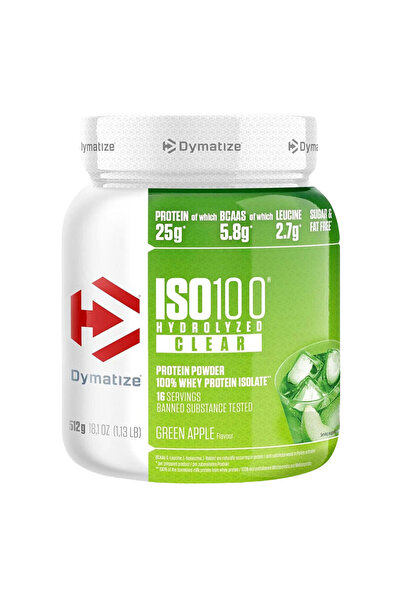 Dymatize ISO 100 Hydrolyzed Clear Whey, Green Apple, 1.1 Lb, Easy on Digestion
