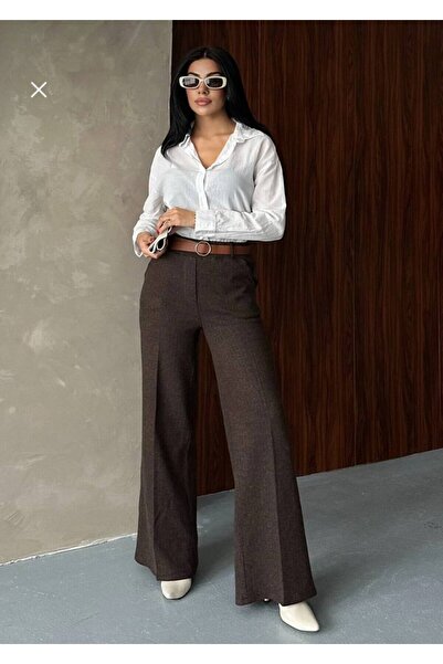 Rute butik Fabric Pants with a Cinched Waistband