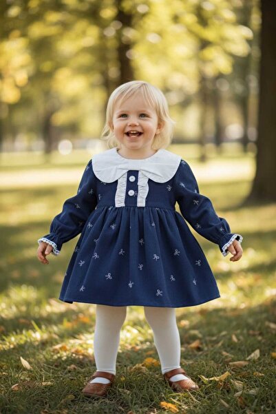 VİYOLİNA KADİFE FİYONKLU ELBİSE