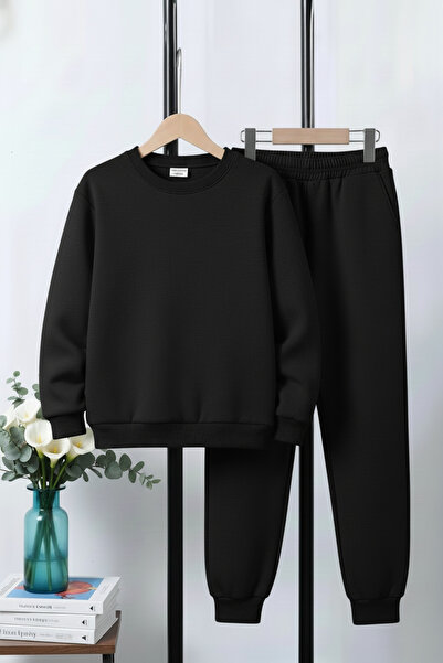 FYK COLLECTİON Σετ αθλητικής φόρμας για αγόρια με επένδυση fleece νήματα με σ...