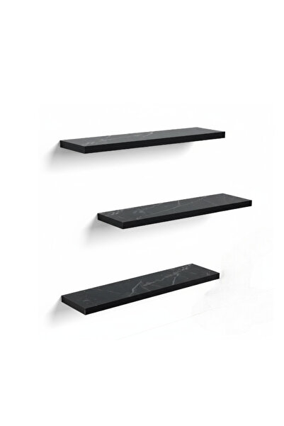 Moemi Uçan Duvar Rafı 3 Adet Uçan Raf Dekoratif Raf 45x11