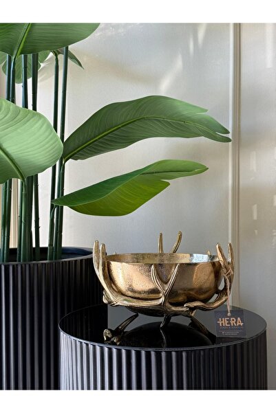 HERA DEKOR İTHAL BOYNUZ DETAYLI SAKSI