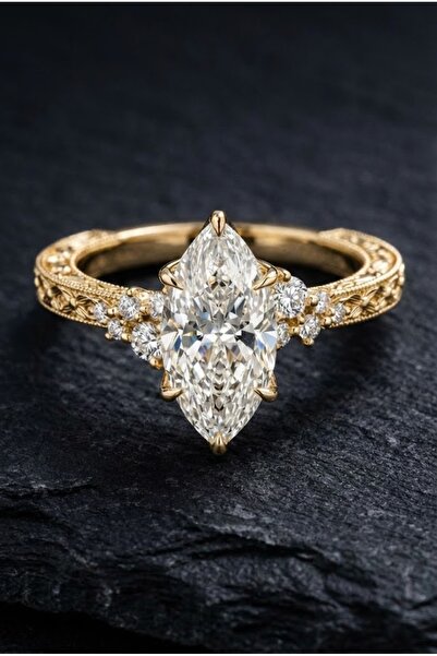 Shelby Silver Marquisa 925 Ayar Gümüş Ayarlanabilir Yüzük