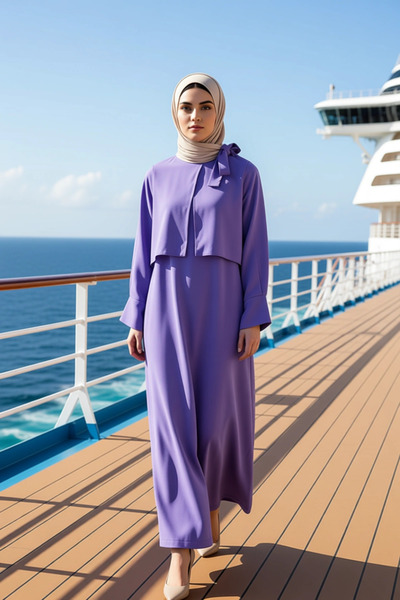 BENERLY Rochie țesută cu guler înalt pentru femei, cu mâneci standard, croial...