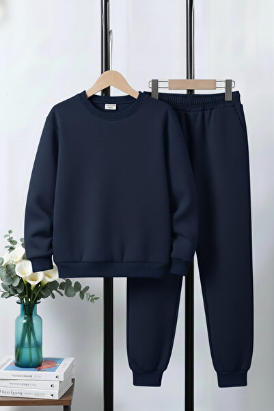 FYK COLLECTİON Σετ αθλητικής φόρμας για αγόρια με επένδυση fleece νήματα με σ...