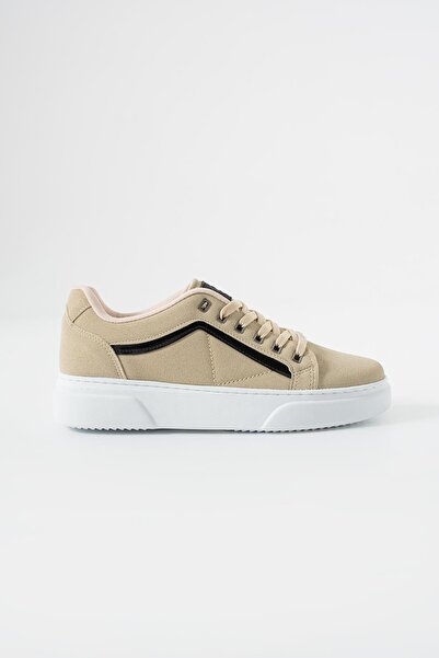 L.A Polo حذاء رياضي رجالي كاجوال من جلد الغزال البيج