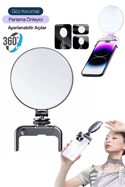 CROW'S TECH Led Işık Çok Amaçlı 3 Işık Modu LED Video Işığı–Telefon Kamera Pr...