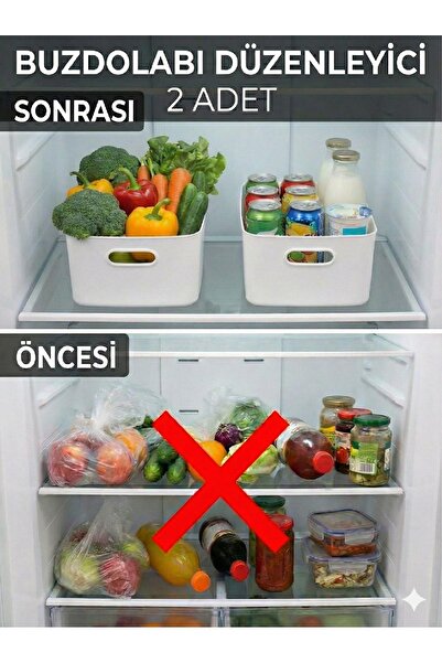 Lilya Home 2 Adet 4 Lt Dolap Içi, Buzdolabı Düzenleyici, Banyo, Mutfak Organi...