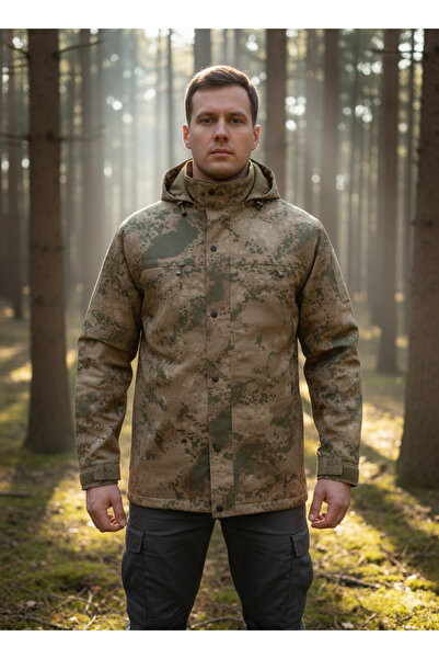 ELMAS TOUCH Outdoor, Trekking, Guard Service, Desert Parka, Fleece Coat