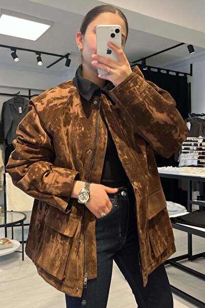 melisa atelier Kadife Yaka Detaylı Ceket
