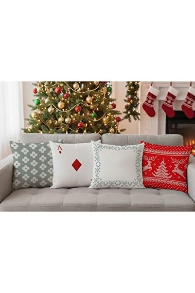 Vivense YILBAŞI TEMALI DÖRTLÜ KIRLENT KILIFI, MULTİ, 1042